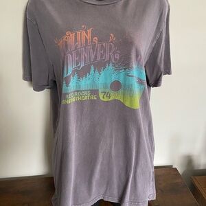 John Denver Graphic Tee - Purple and Multicolor